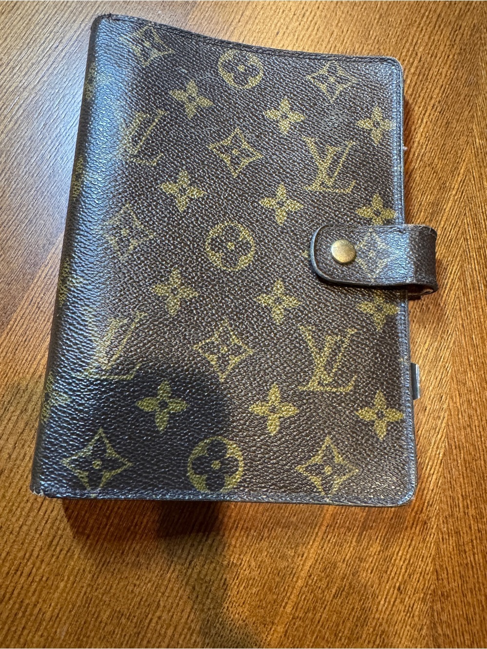 Louis Vuitton Monogram Agenda Cover in Brown and Gold
